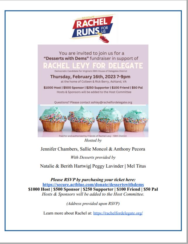 Desserts with Dems 2023 INVITE