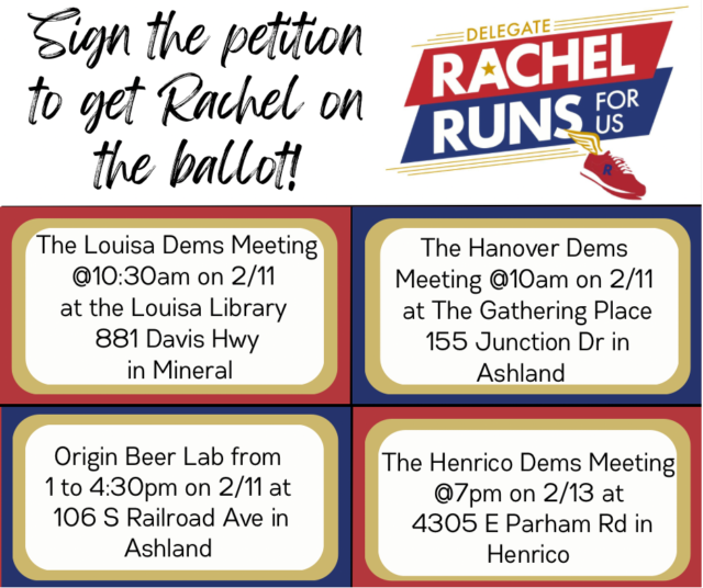 Sign petition to get Rachel on the ballot for 59th