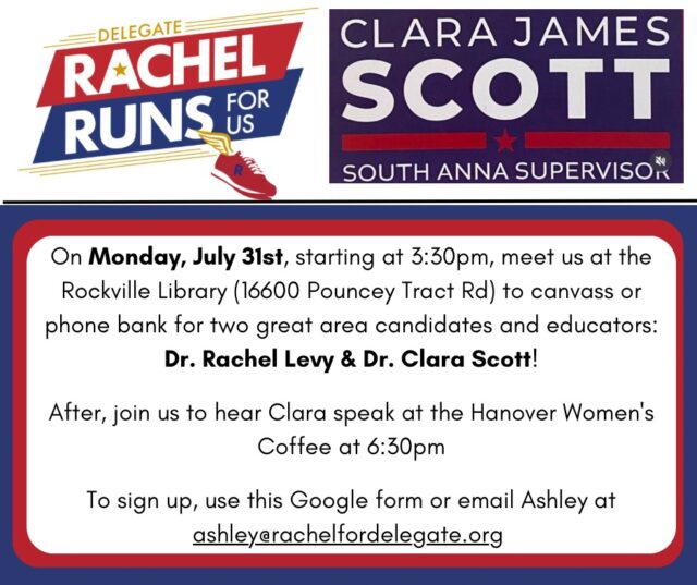 Rachel Levy and Clara Scott event